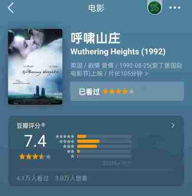 呼啸山庄 1992版 4K WEB Wuthering Heights 1992 内嵌 中文字幕