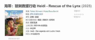 [动画]电影《海蒂：猞猁救援行动》2025 [夸克网盘]