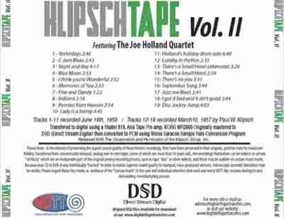 The Joe Holland Quartet - 1955年专辑 - Klipsch Tape Project Vol II(乔·奥兰德四重奏) DSD128 DFF