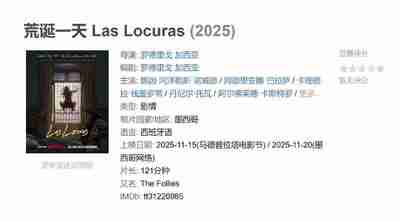 荒诞一天 Las Locuras (2025)