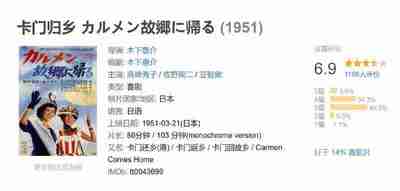 卡门归乡 カルメン故郷に帰る (1951)