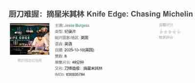 厨刀难握:摘星米其林 Knife Edge: Chasing Michelin Stars (2025)