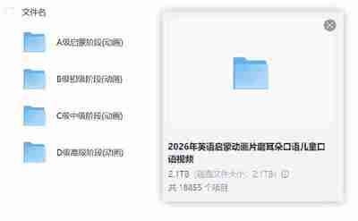 2026年英语启蒙动画片磨耳朵口语儿童口语视频