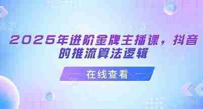2025进阶金牌主播摸清算法逻辑教学课程