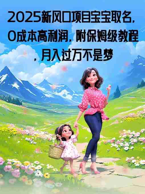 新风口项目宝宝取名,0成本高利润,附保姆级教程,月入过万不是梦