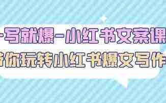 一写就爆-小红书文案课:带你玩转小红收爆文写作(45节课)