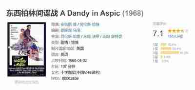东西柏林间谍战 A Dandy in Aspic (1968)
