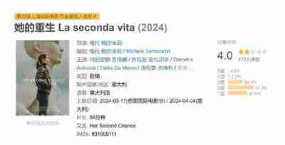 她的重生 La seconda vita (2024)