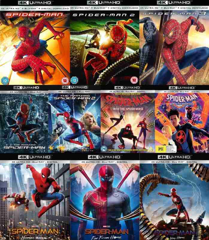 蜘蛛侠系列十部合集典藏版 4K蓝光原盘REMUX 【杜比全景声国英双音轨】HDR10 内封简繁英双语特效字幕