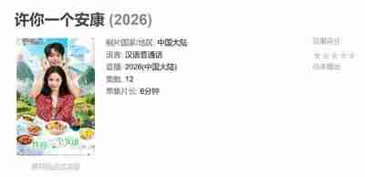 许你一个安康 (2026)