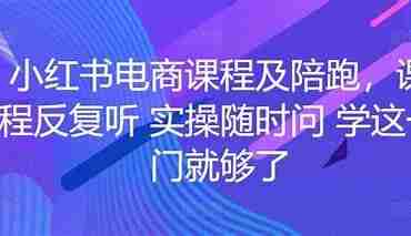小红书电商陪跑实操教学，日出百单爆品选品技巧全公开