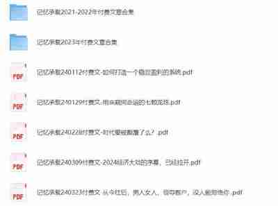 记忆承载2024年付费文章合集