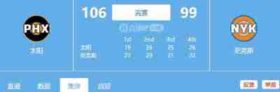 1.18日 NBA常规赛 太阳vs尼克斯 全场比赛录像回放