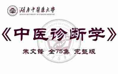 中医诊断学：朱文锋-湖南中医药大学(全75集·完整版)