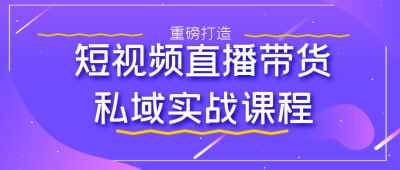 短视频直播带货私域实战课程[免费在线观看][夸克网盘]