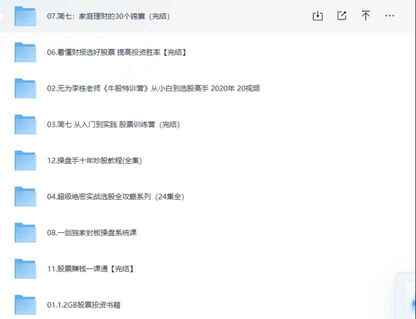 【股票教程】 深股民力荐炒股教程最全大合集   精整珍藏资源[免费在线观看][夸克网盘]