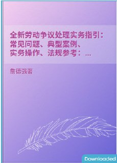 《全新劳动争议处理实务指引》(epub)