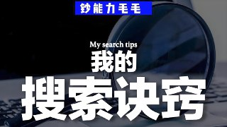 钞能力毛毛《B站充电专属视频：我的「有效搜索」方法论——如何用公开渠道挖掘隐藏信息》