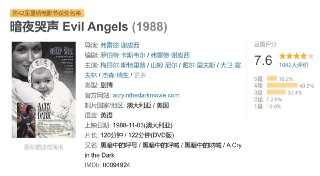 电影《暗夜哭声》Evil Angels (1988)｜真实事件改编法庭悬案