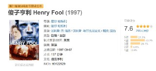 傻子亨利 Henry Fool (1997)