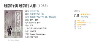 越前竹偶 越前竹人形 (1963)