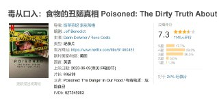 毒从口入：食物的丑陋真相 Poisoned: The Dirty Truth About Your Food (2023)