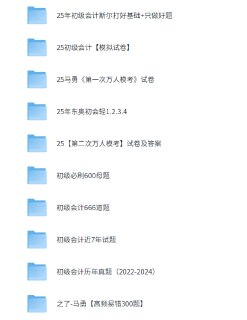 25年初级会计必刷题加套卷
