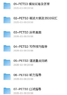 全国英语等级考试公共英语三级PETS3考试资料汇总