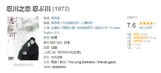 忍川之恋 忍ぶ川 (1972)
