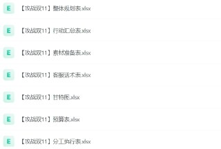 多套活动运营表格干货：适用各类电商促销活动