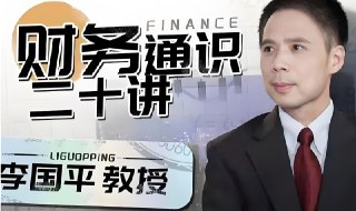 李国平教授《财务通识二十讲》完整版课程：财务知识入门与提升