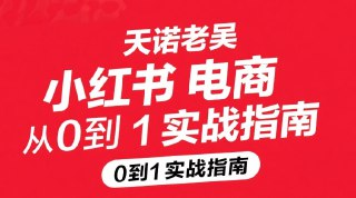 天诺老吴小红书电商从0到1实战指南，新手快速起号全流程