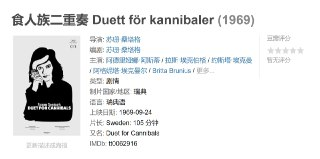 食人族二重奏 Duett för kannibaler (1969)