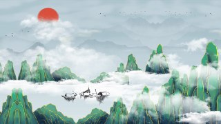 60个炫酷超清无水印的国潮古风背景视频素材