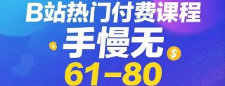 B站热门付费课程Top61-80