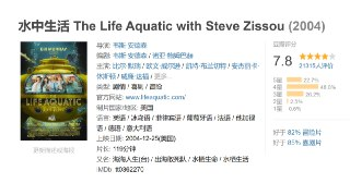水中生活 The Life Aquatic with Steve Zissou (2004)