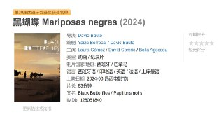 黑蝴蝶 Mariposas negras (2024)