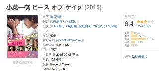 小菜一碟 ピース オブ ケイク (2015)