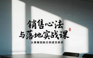 【电子书】销售心法与落地实战课,从策略到执行的成交系统
