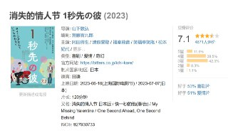 消失的情人节 1秒先の彼 (2023)