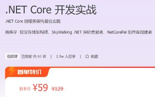 极客时间 – NET Core 开发实战
