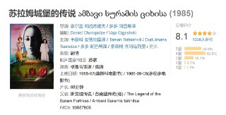 苏拉姆城堡的传说 ამბავი სურამის ციხისა (1985)